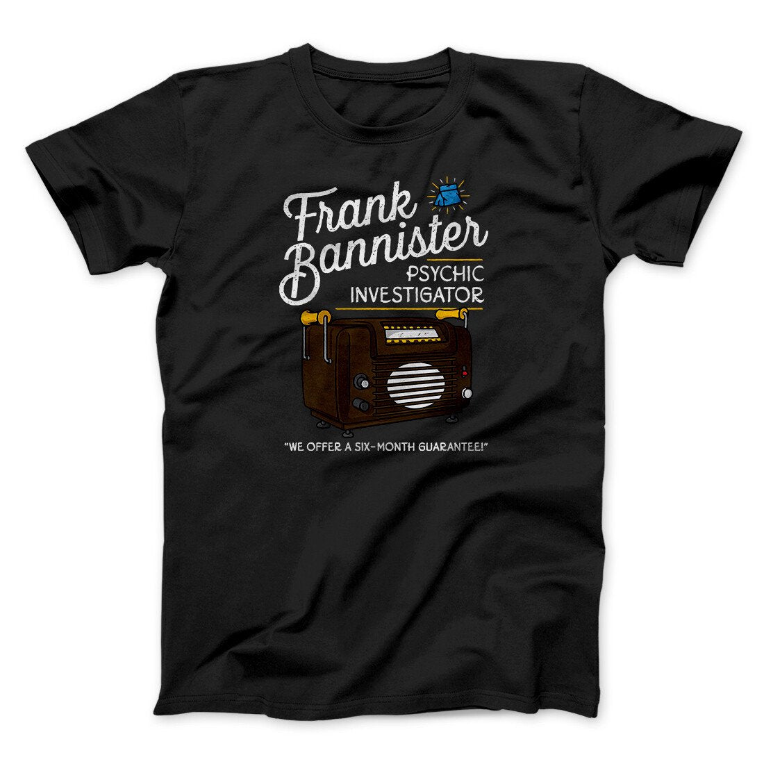 Frank Bannister Psychic Investigator Unisex T-Shirt 100% Cotton Crew Neck Dead Yet Graphic