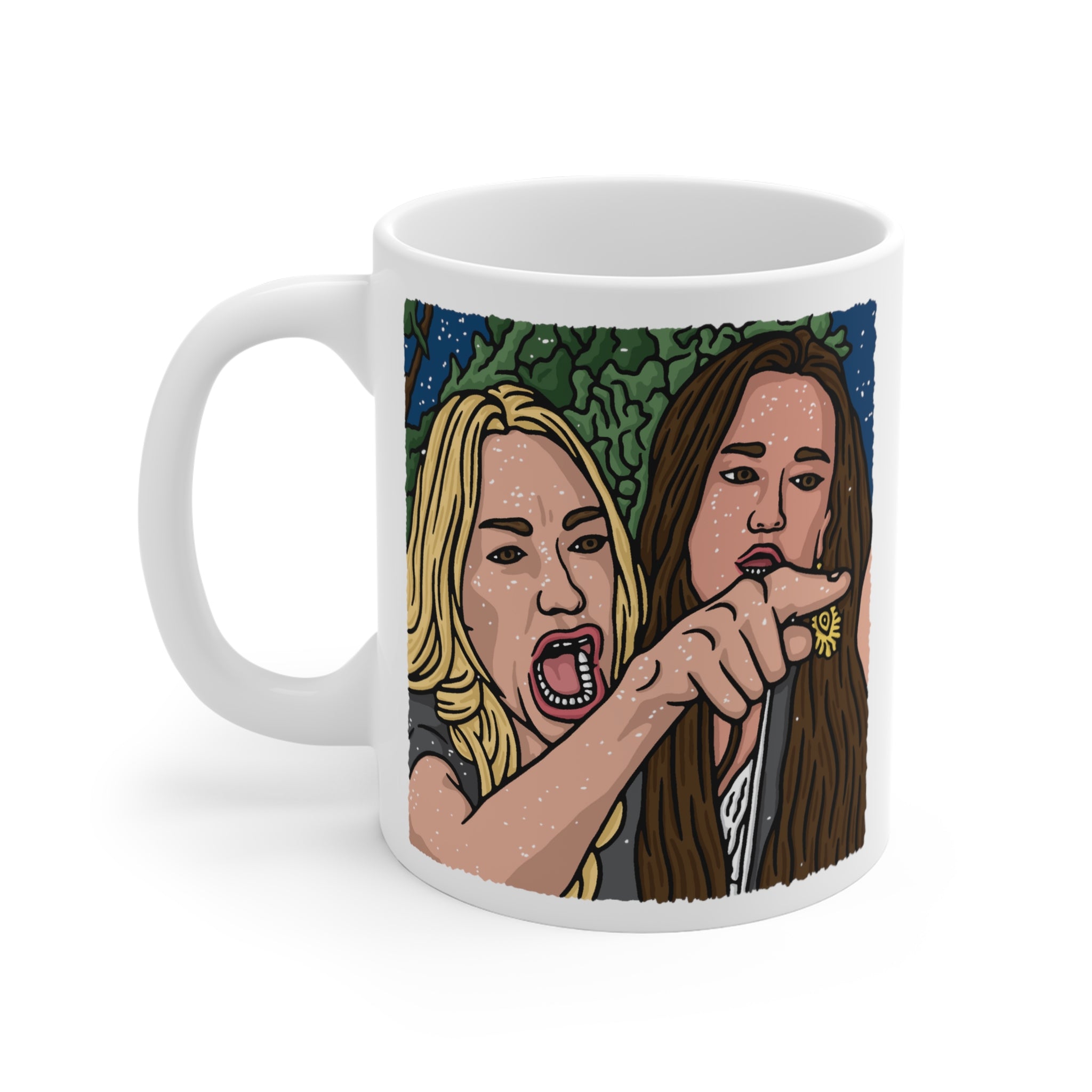 Woman Yelling at Cat Meme Coffee Mug