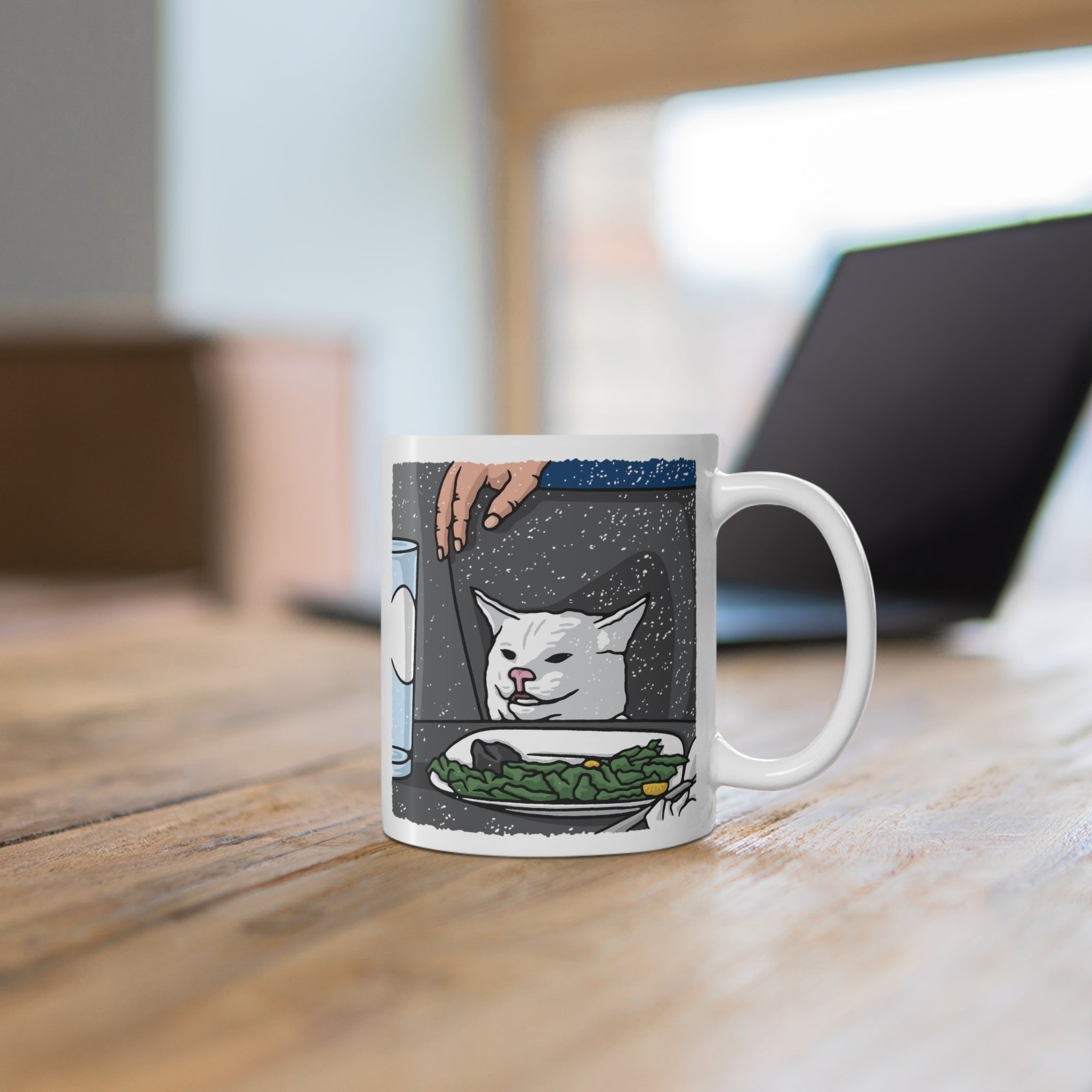Woman Yelling at Cat Meme Coffee Mug
