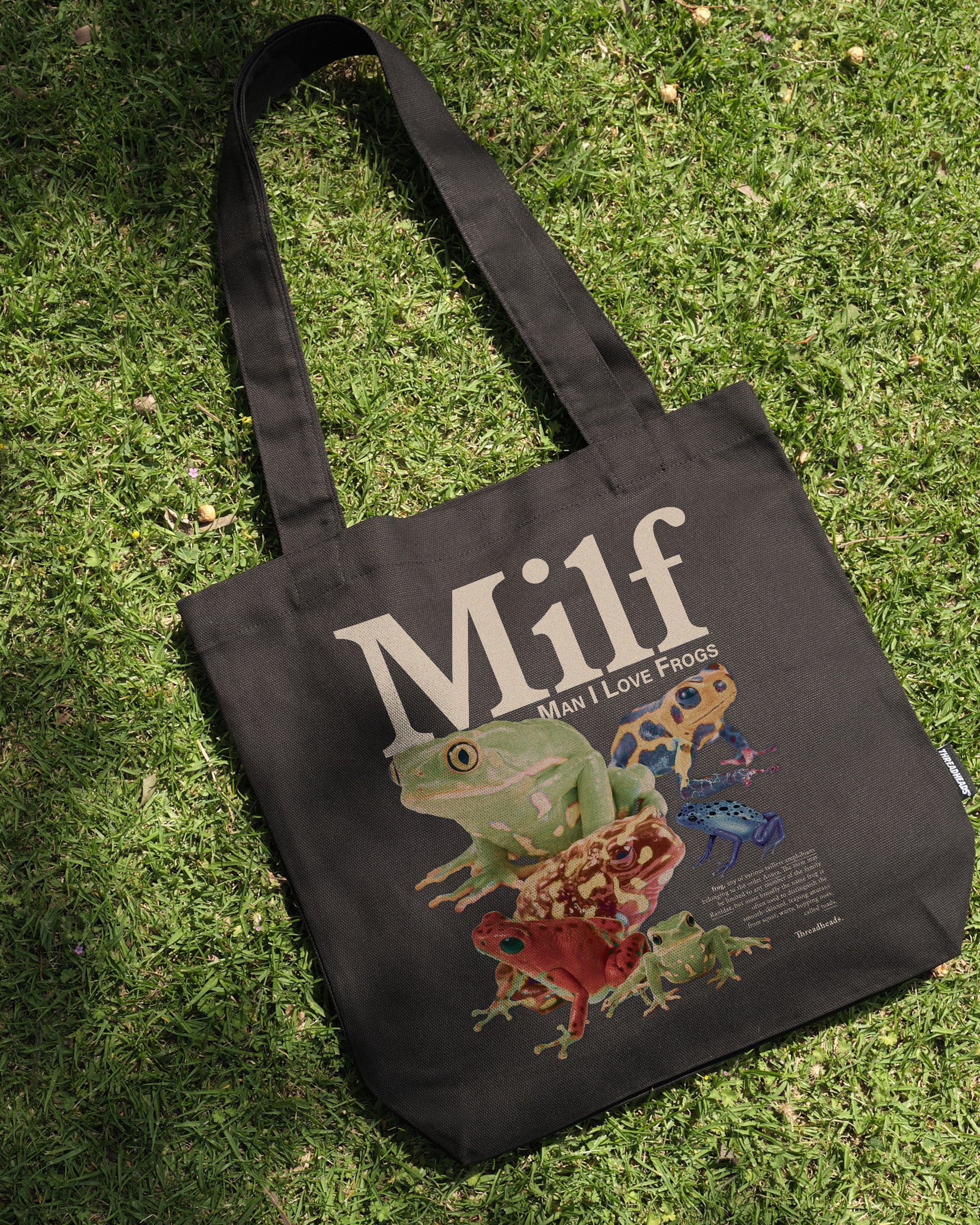 Man I Love Frogs Tote Bag - Premium 100% Cotton Canvas